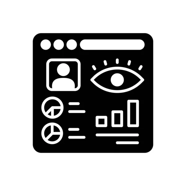 Icono Monitoreo Empleados Vector Logotipo — Archivo Imágenes Vectoriales