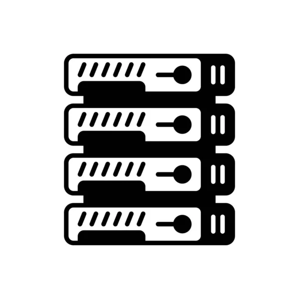 Ícone Armazenamento Servidor Vetor Logotipo — Vetor de Stock