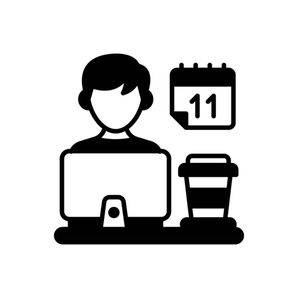 Icône Travail Indépendant Dans Vecteur Logotype — Image vectorielle