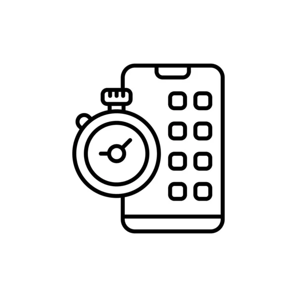 Time Tracking App Ikon Vektorban Logotípus — Stock Vector