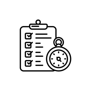 Vektör olarak son teslim tarihi simgesi. Logotype