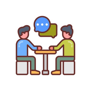 Vektör içinde röportaj simgesi. Logotype