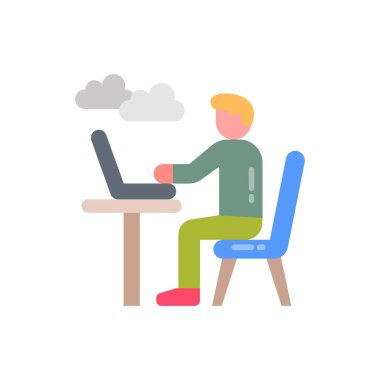 Vektör olarak Dijital Göçebe Adam simgesi. Logotype