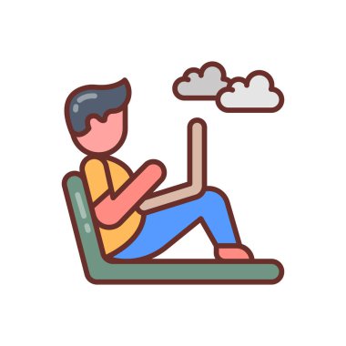 Vektör olarak herhangi bir yerde çalış. Logotype