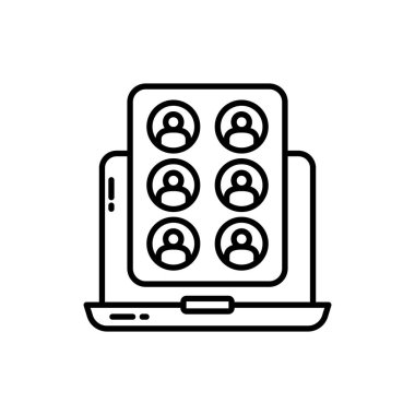 Çevrimiçi simgeye vektör olarak bağlanılıyor. Logotype