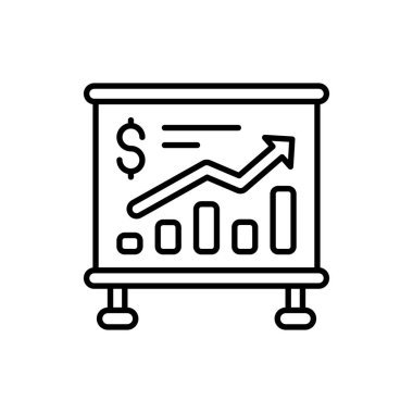 Gelir simgesi vektörde. Logotype