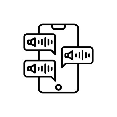 Vektör olarak sesli mesaj simgesi. Logotype