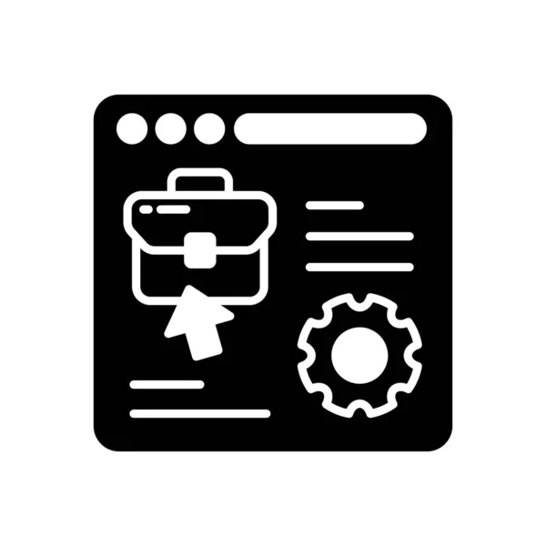 Icône Des Services Emploi Ligne Dans Vecteur Logotype — Image vectorielle