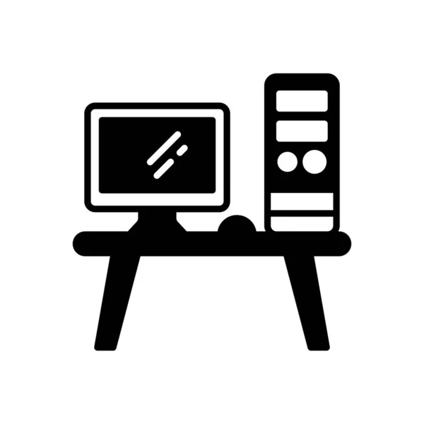 Workstation Icon Vector Logotype — Stock Vector