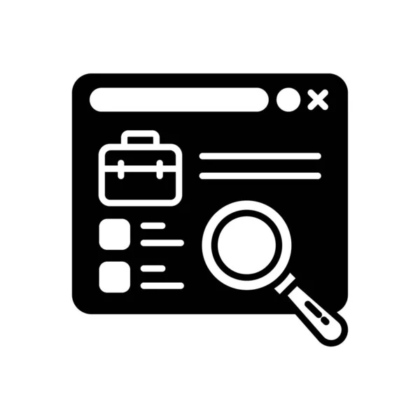 Icône Recherche Emploi Dans Vecteur Logotype — Image vectorielle