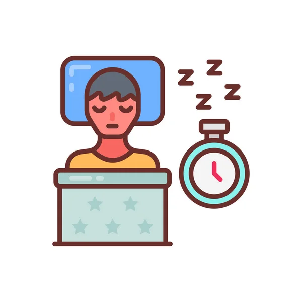 Vektör Olarak Sağlıklı Uyku Zamanlaması Simgesi Logotype — Stok Vektör