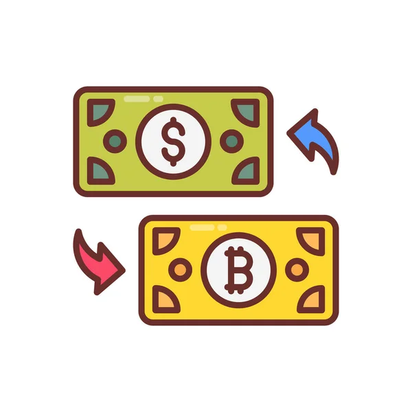 Money Exchange Icon Vector Logotype — Stock Vector