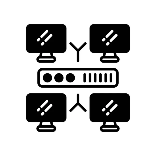 Icône Réseau Dans Vecteur Logotype — Image vectorielle