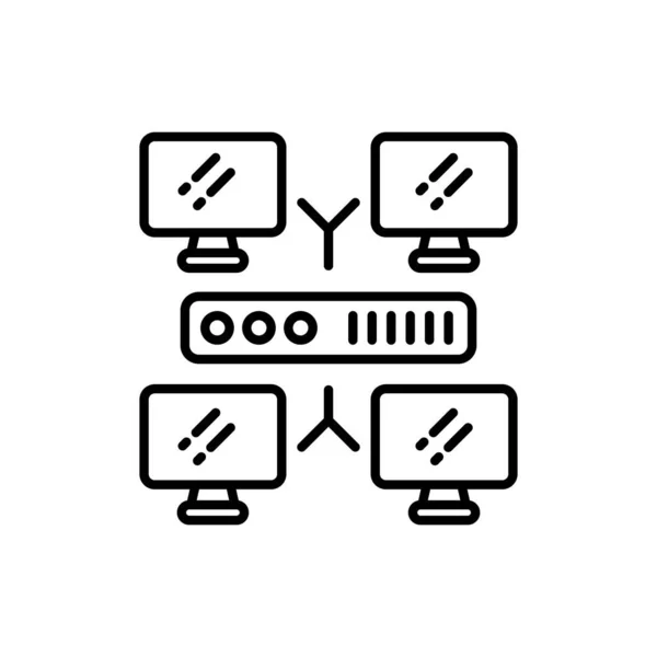 Ikon Jaringan Dalam Vektor Logotype - Stok Vektor