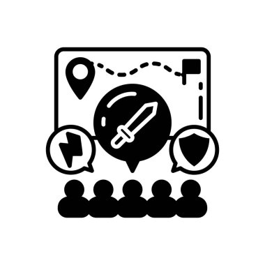 MOBA oyun simgesi vektör. Logotype