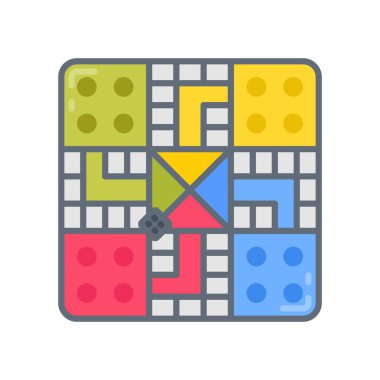 Masa oyunları ikonu vektör olarak. Logotype