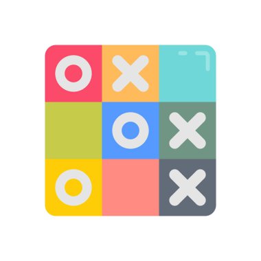 Tic Tac Toe simgesi vektörde. Logotype