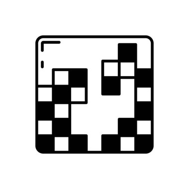 Tetris ikonu vektörde. Logotype