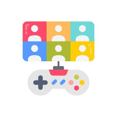 Oyuncu simgesi vektörde. Logotype