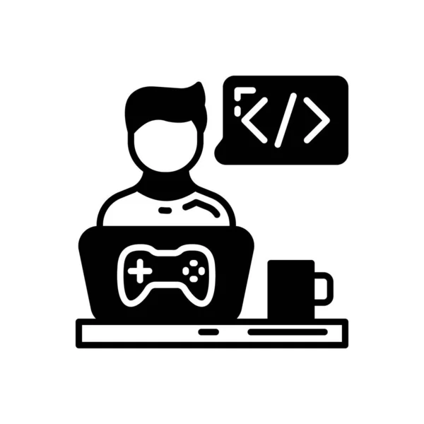 ベクトル内のゲーム開発者アイコン ロゴタイプ — ストックベクタ