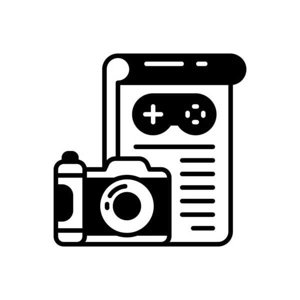 Esports Journalism Icon Vector Logotype — Stock Vector