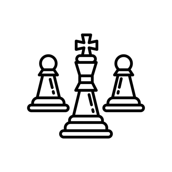 Strategy Games Icon Vector Logotype — Stock Vector