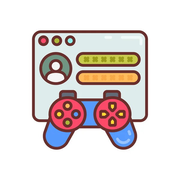 Εικονίδιο Σύνδεσης Παιχνιδιού Διάνυσμα Λογότυπο — Διανυσματικό Αρχείο