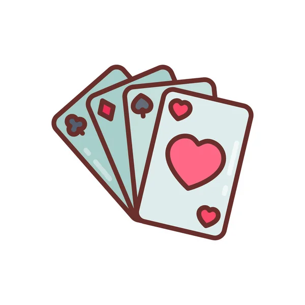 Εικονίδιο Παιχνιδιών Καρτών Διάνυσμα Λογότυπο — Διανυσματικό Αρχείο
