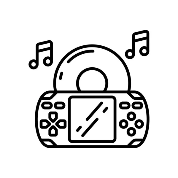 Ikona Muzyki Sportowej Wektorem Identyfikator — Wektor stockowy