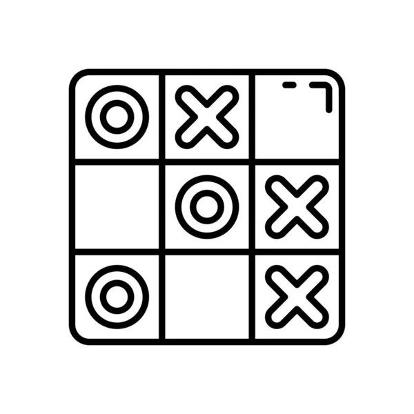 Icône Tic Tac Toe Vecteur Logotype — Image vectorielle