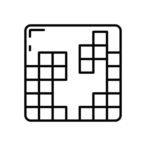 Icône Tetris Dans Vecteur Logotype — Image vectorielle