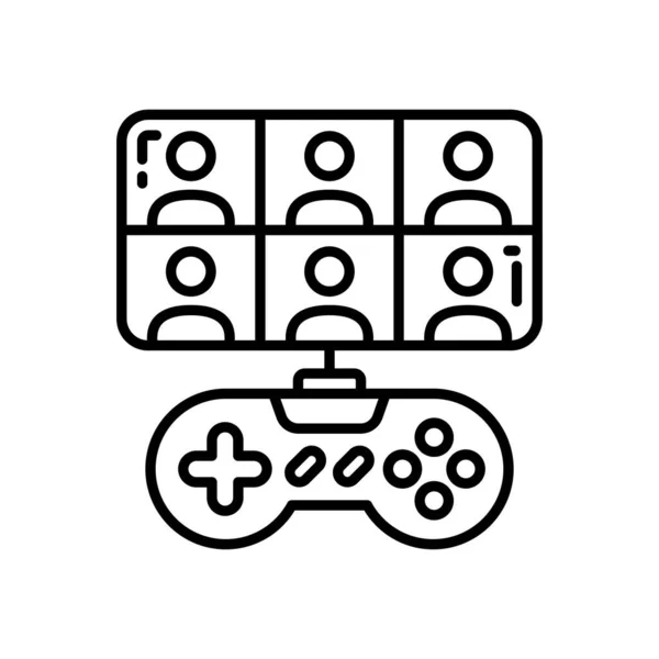 Spieler Symbol Vektor Logotyp — Stockvektor