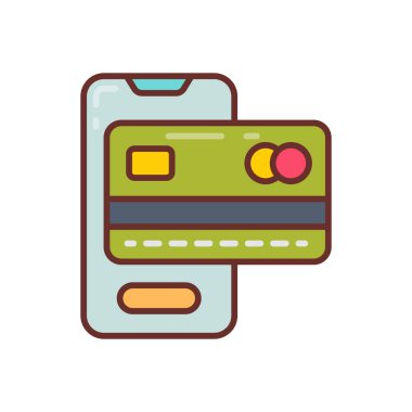 Çevrimiçi Ödeme simgesi vektörü. Logotype