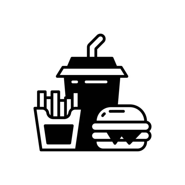 Fast Food Ikonen Vektor Logotyp — Stock vektor