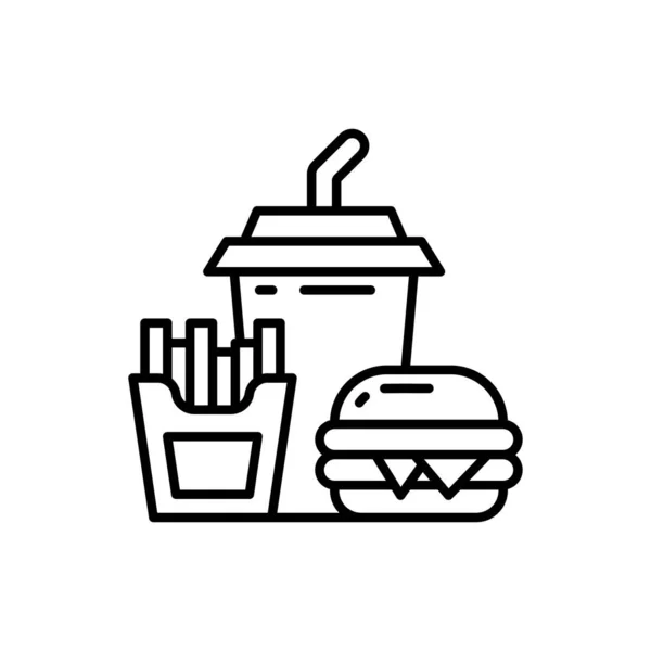 Ícone Fast Food Vetor Logotipo — Vetor de Stock