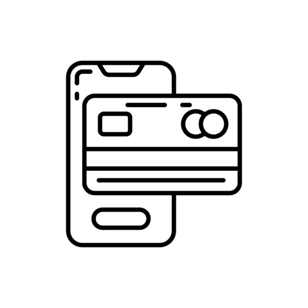 Ikona Platby Online Vektoru Logotyp — Stockový vektor