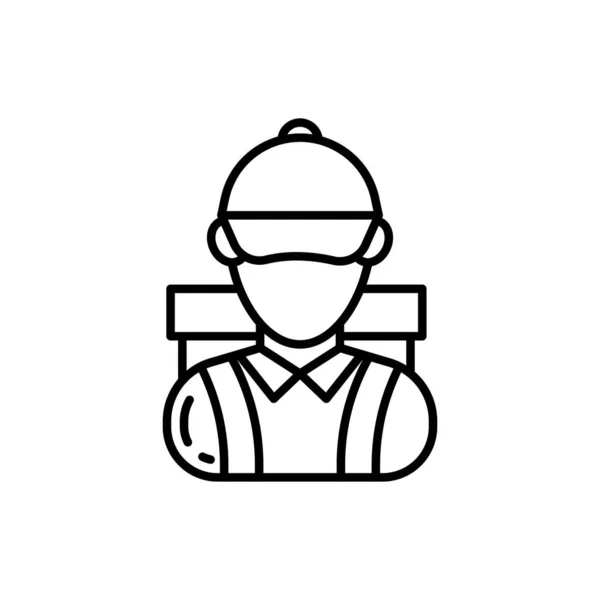Ícone Entrega Boy Vetor Logotipo — Vetor de Stock