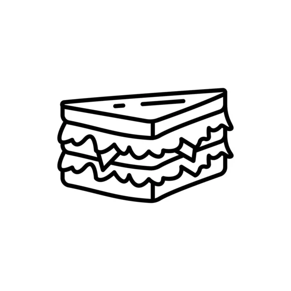 Icône Sandwich Dans Vecteur Logotype — Image vectorielle