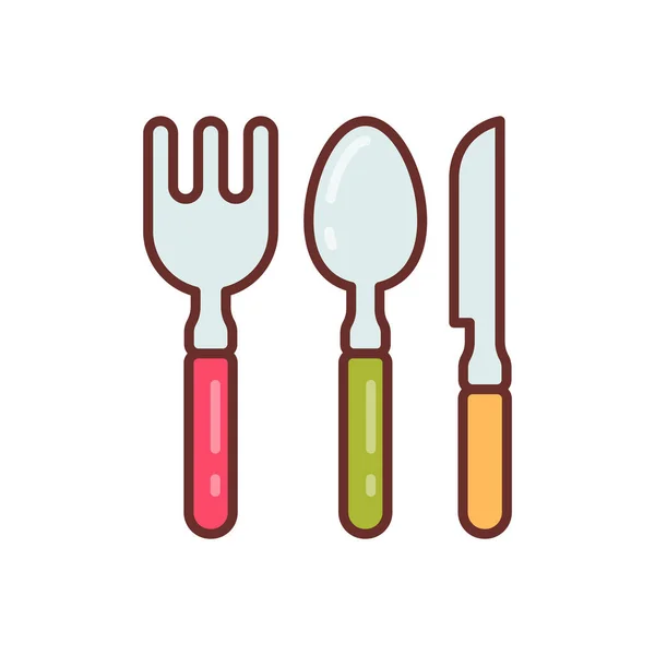 Cutlery Icon Vector Logotype — Stock Vector