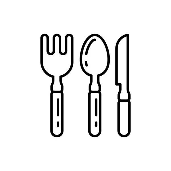 Cutlery Icon Vector Logotype — Stock Vector