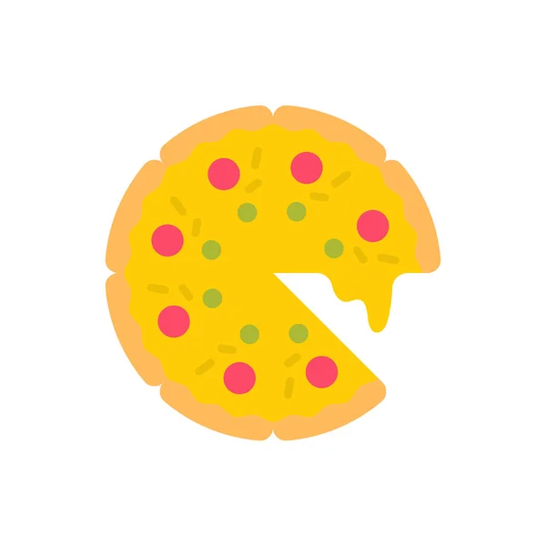 Pizzaikonen Vektor Logotyp — Stock vektor