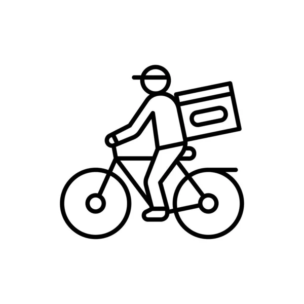 Піктограма Доставки Велосипедів Вектор Логотип — стоковий вектор