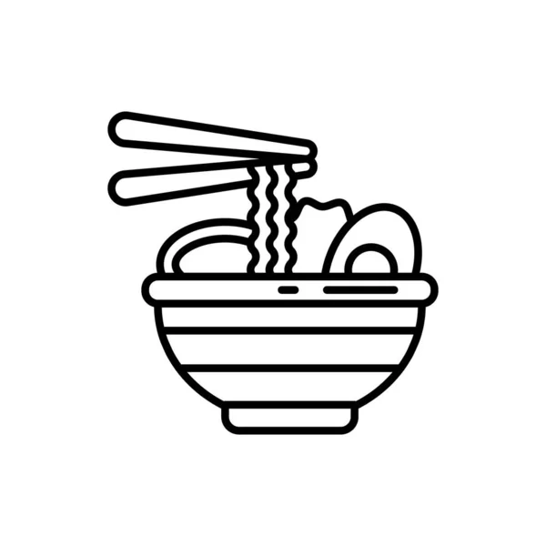 Chinesische Lebensmittel Ikone Vektor Logotyp — Stockvektor