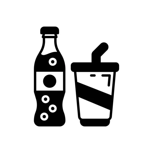 Ícone Bebidas Frias Vetor Logotipo — Vetor de Stock