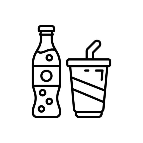 Icono Bebidas Frías Vector Logotipo — Vector de stock