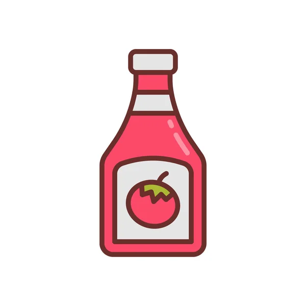 Ketchup Symbol Vektor Logotyp — Stockvektor
