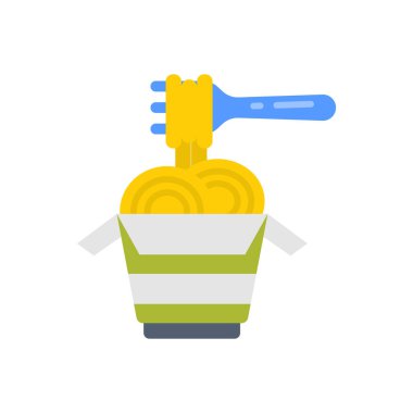 Vektör olarak erişte ikonu. Logotype