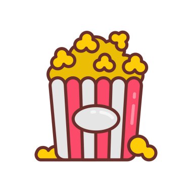 POPCORN simgesi vektörde. Logotype