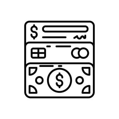 Ödeme Yöntemi simgesi vektör olarak. Logotype