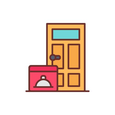 Vektör olarak Kapı Teslim simgesinde. Logotype